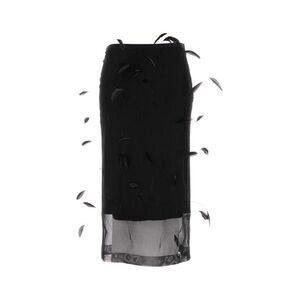 Jil Sander Women Black Silk Skirt